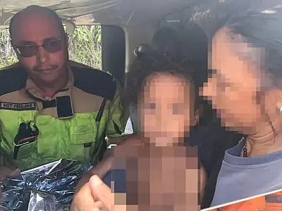 Alice Maciel Lisboa, menina de 4 anos que desapareceu em região de mata em MG, foi encontrada com vida após buscas intensas.