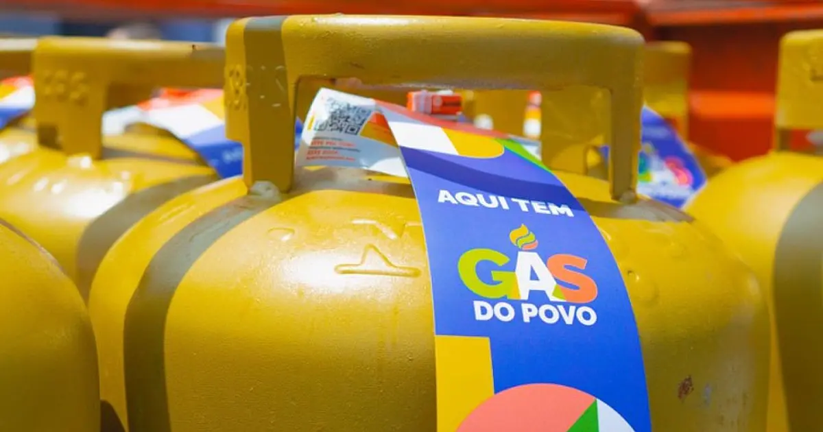 Botijão de gás de cozinha utilizado em programa social do governo federal.