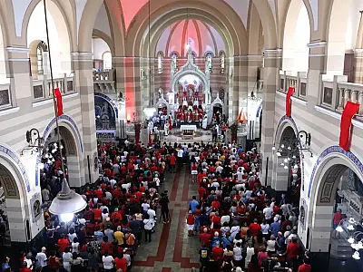 Fiéis participam das celebrações em homenagem a São Sebastião, padroeiro da cidade do Rio de Janeiro.