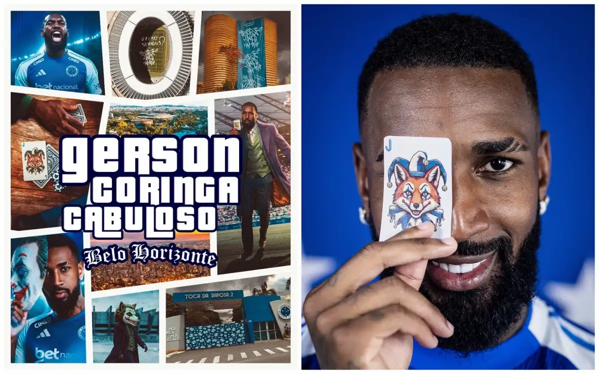 Cruzeiro anuncia Gerson meio-campista com vídeo inspirado em GTA