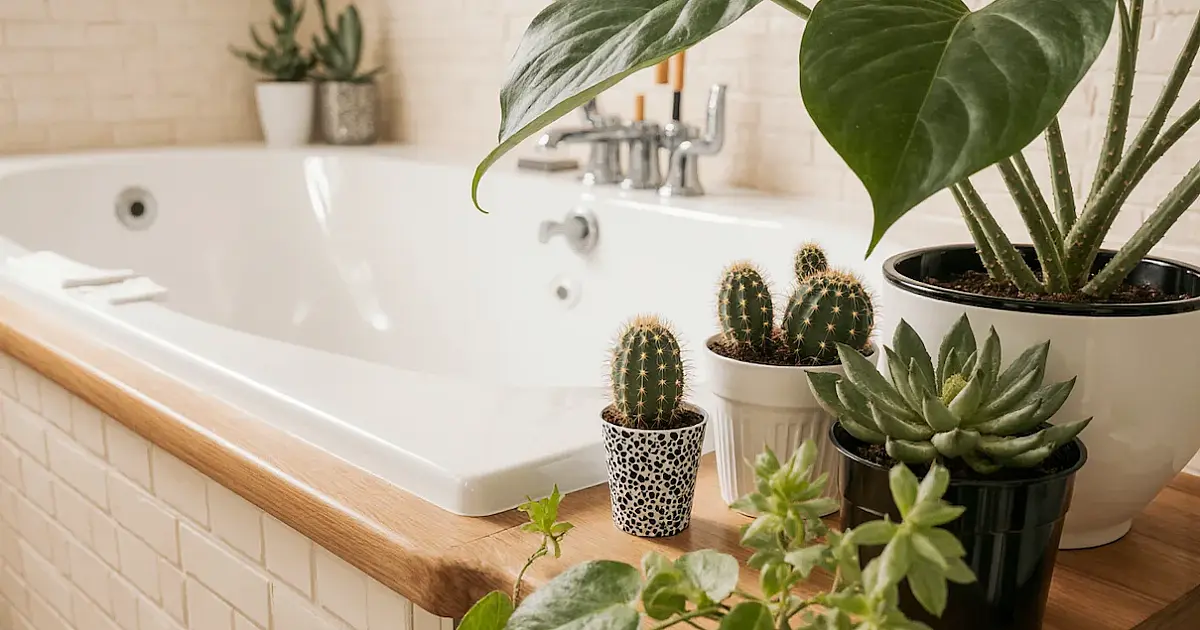 Truques simples para mini SPA no banheiro com plantas