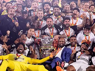 Corinthians comemora o título da Copa do Brasil de 2025.