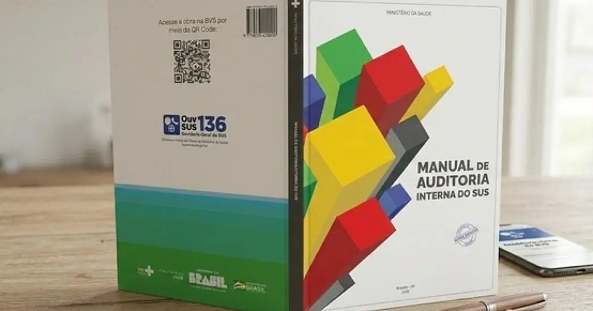 Manual de Auditoria do SUS sobre mesa institucional do Ministério da Saúde.
