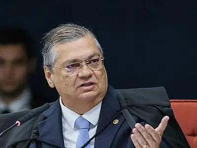 Ministro Flávio Dino, do STF, durante sessão no Supremo Tribunal Federal.
