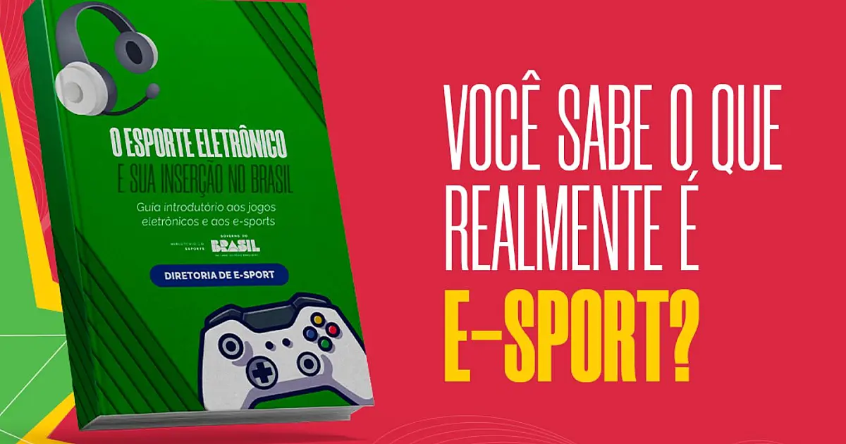 Capa da cartilha sobre esportes eletrônicos publicada pelo Ministério do Esporte.