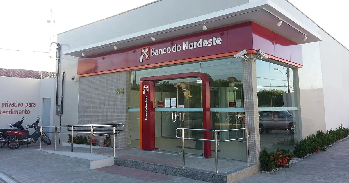 Fachada da sede do Banco do Nordeste em Fortaleza.