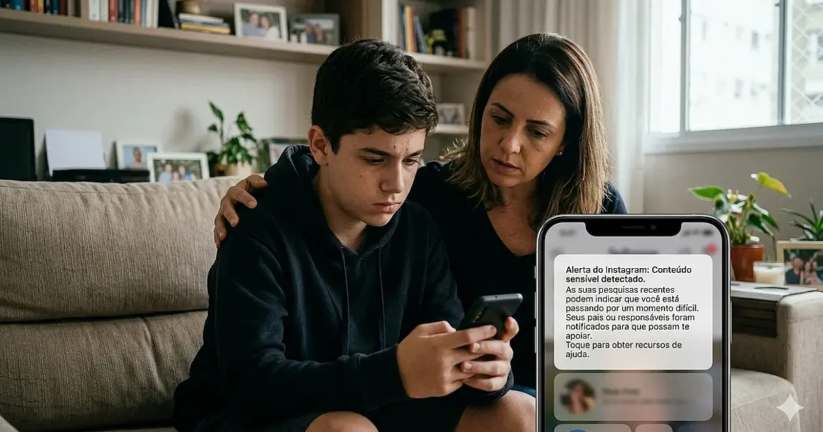 Instagram vai notificar responsáveis sobre buscas repetidas de adolescentes por suicídio e automutilação e amplia debate de segurança