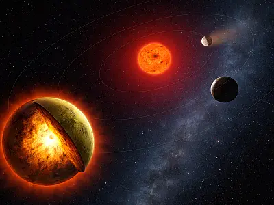 L 98-59 d pode representar uma nova classe de exoplanetas ao combinar oceano de magma, gases sulfurosos e atmosfera densa.