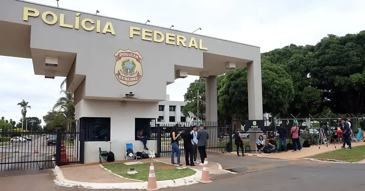 Fachada da sede da Polícia Federal em Brasília.