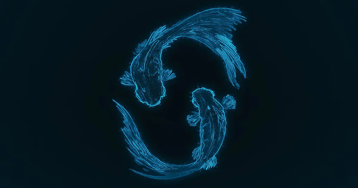 ilustração do signo de Peixes no zodíaco representando astrologia e mapa astral