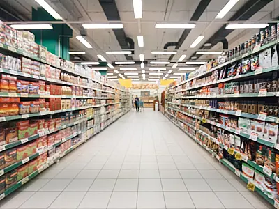 Corredor de supermercado afetado por novas regras trabalhistas