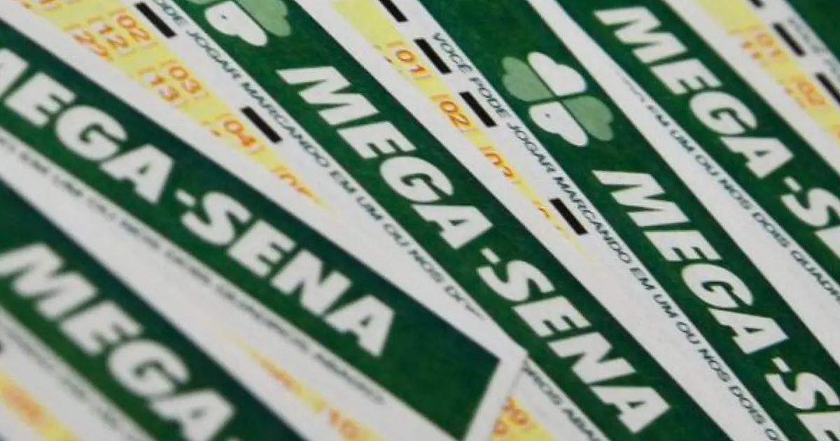 Cartão de aposta da Mega Sena utilizado para marcar números da loteria