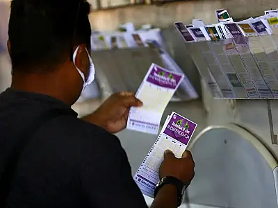 Volante da Lotofácil utilizado por apostadores nas loterias da Caixa.