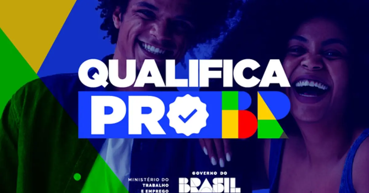 Tela de divulgação da plataforma QualificaProBR para cursos gratuitos do governo federal.