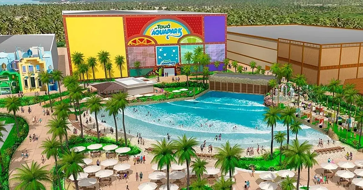 Maquete da fachada do Tauá Resort João Pessoa localizado no Polo Turístico Cabo Branco