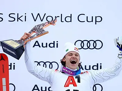 Lucas Pinheiro Braathen vence etapa da Copa do Mundo de esqui alpino na Eslovênia.