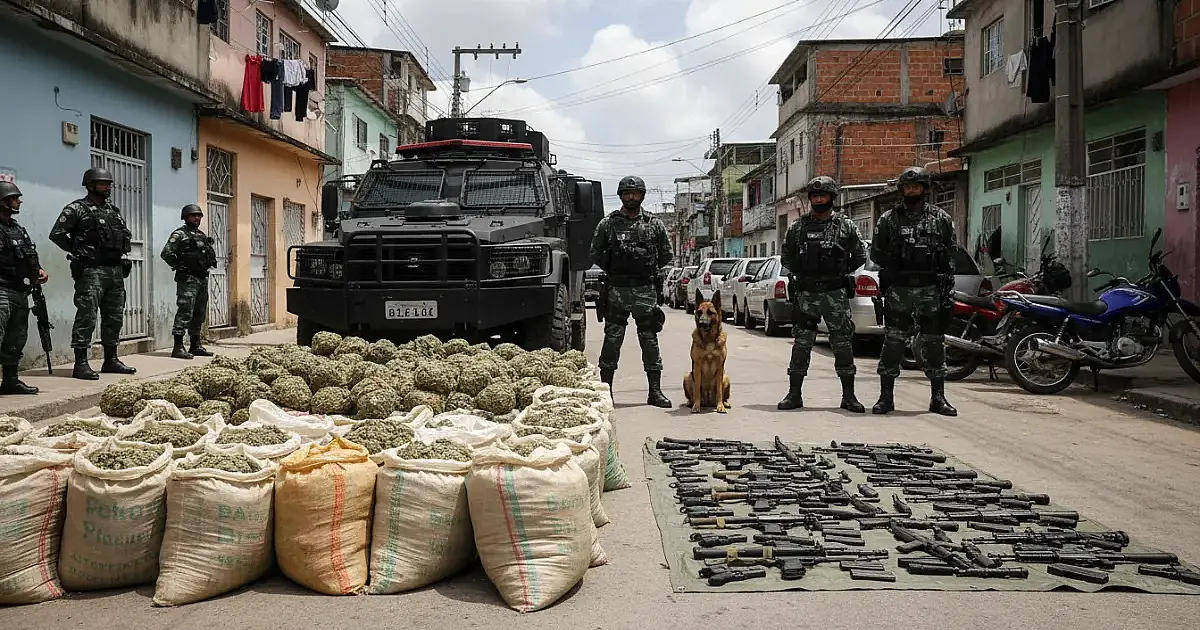 Operação na Maré retira toneladas de drogas e arsenal de guerra das mãos do crime organizado