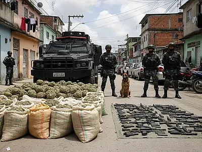 Cães farejadores do BAC foram decisivos para localizar bunker com toneladas de maconha no Complexo da Maré.