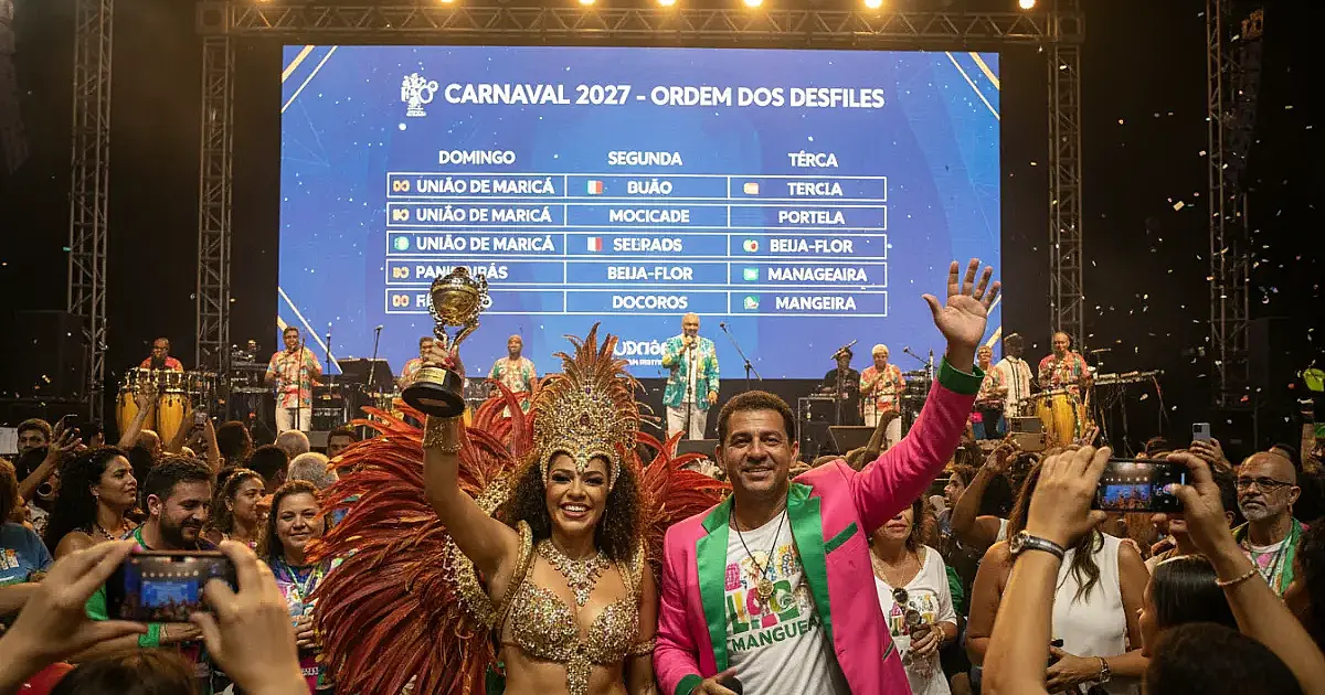 Carnaval 2027 no Rio: confira a ordem oficial dos desfiles na Sapucaí