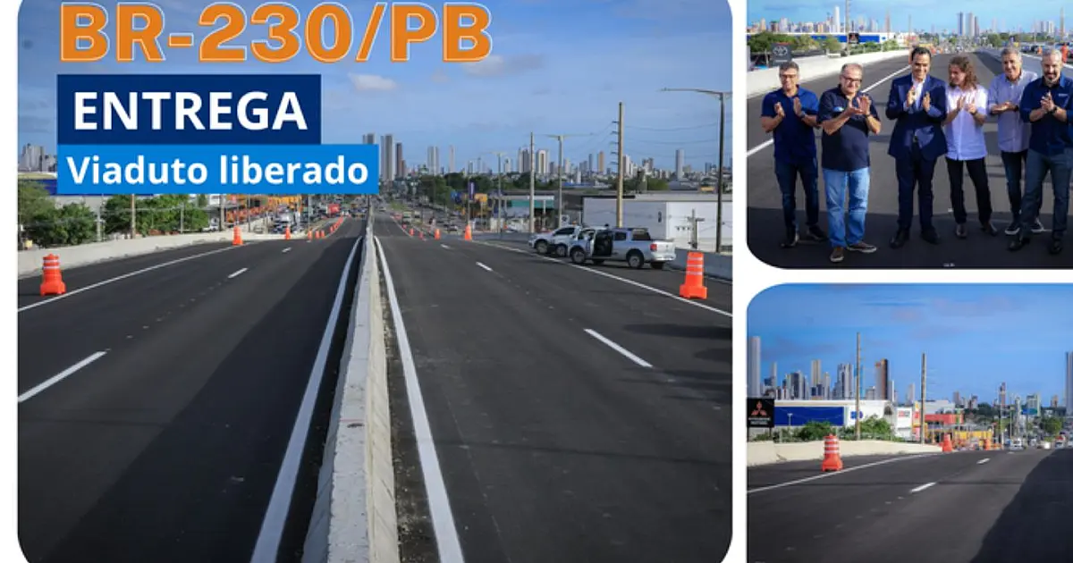 Viaduto recém inaugurado na BR 230 em Cabedelo na Paraíba