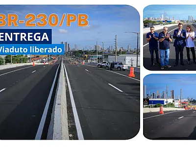 Novo viaduto na BR 230 melhora fluxo de veículos em Cabedelo