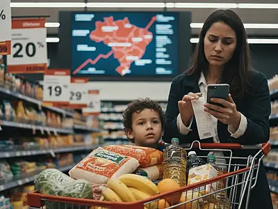 Prateleiras de supermercado refletem o aumento generalizado no custo de vida no Brasil.