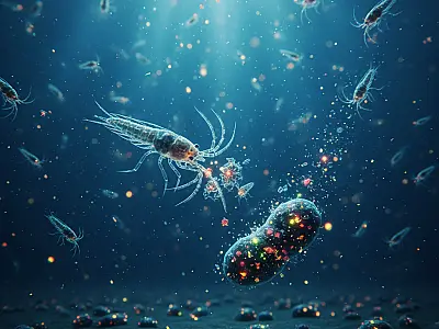 Os copépodes são fundamentais para o ecossistema marinho, mas agora atuam como vetores de poluição plástica.