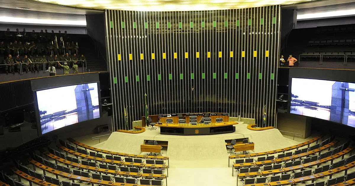 Plenário do Senado Federal durante sessão do Congresso Nacional