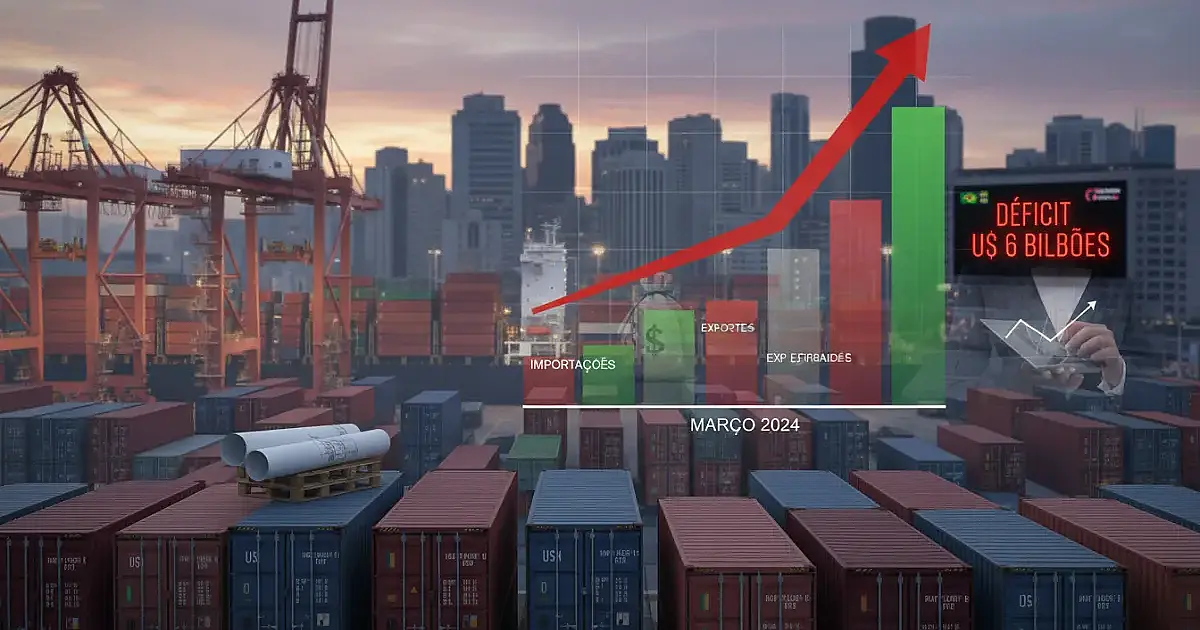 Contas externas: déficit de US$ 6 bilhões em março liga alerta sobre importações