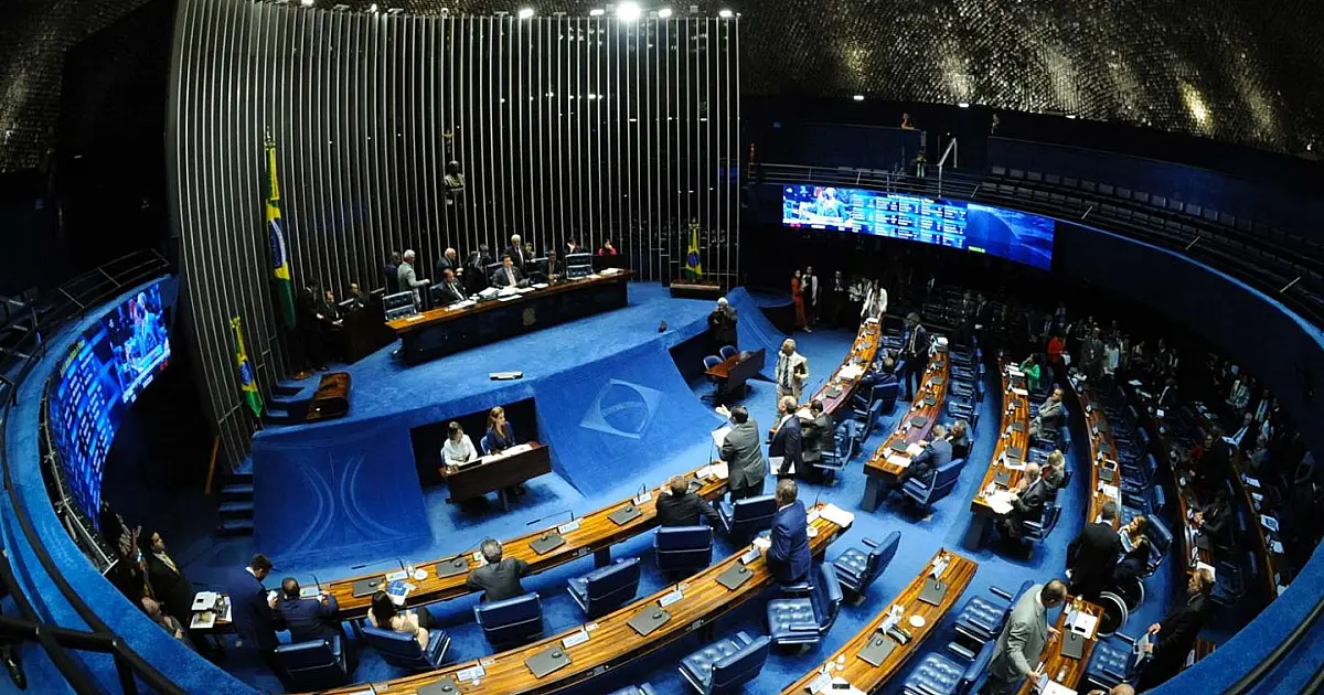 Plenário do Senado Federal durante sessão legislativa