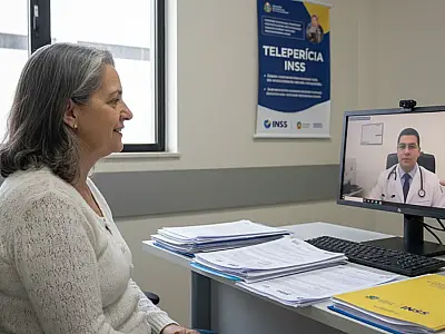 Atendimento médico por videoconferência passa a ser regra para agilizar benefícios do INSS.
