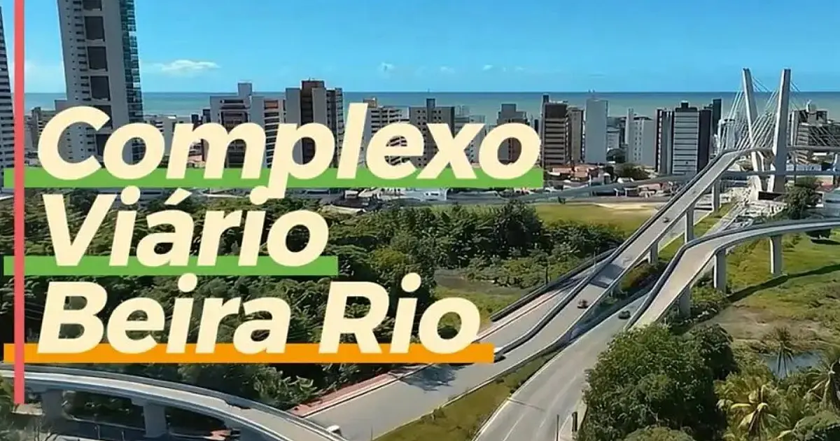Imagem de apresentação do projeto do Complexo Viário Beira Rio em João Pessoa