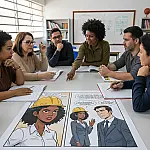 Quadrinhos na EJA: Como a Engenheira Eugênia combate o assédio moral nas salas de aula