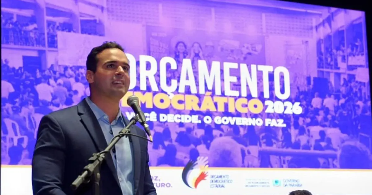 Lucas Ribeiro durante lançamento do Ciclo 2026 do Orçamento Democrático da Paraíba.