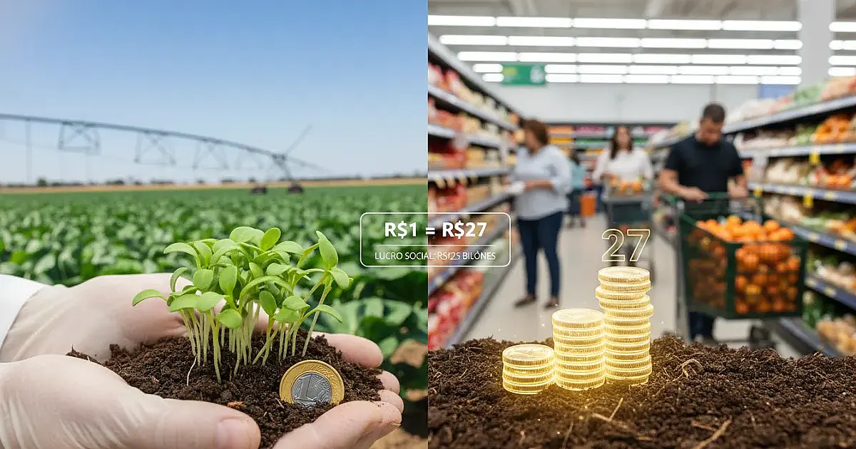 Para cada real investido, R$ 27 voltam à sociedade: Embrapa atinge lucro social recorde de R$ 125 bilhões