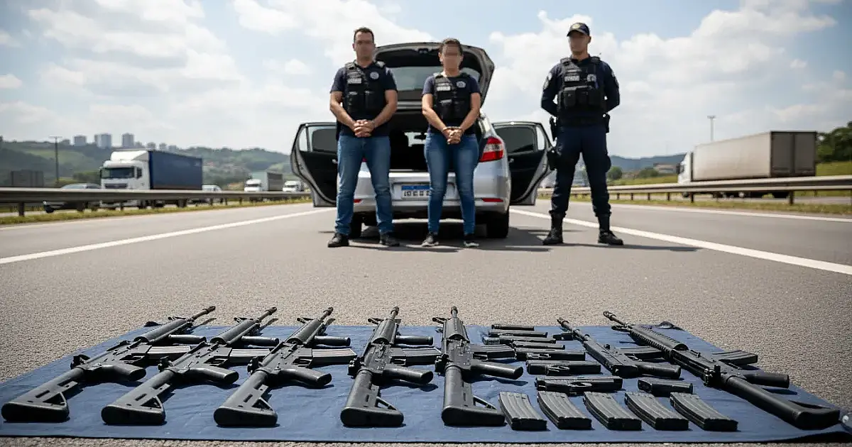 Justiça mantém preso casal flagrado com arsenal de guerra destinado ao Comando Vermelho no Rio