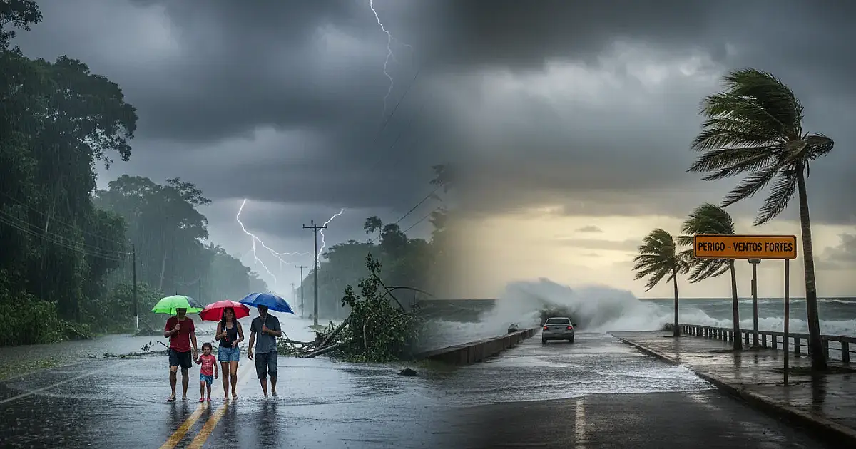 Feriado de Tiradentes sob alerta: chuvas intensas e ventanias ameaçam o fim de semana no Brasil