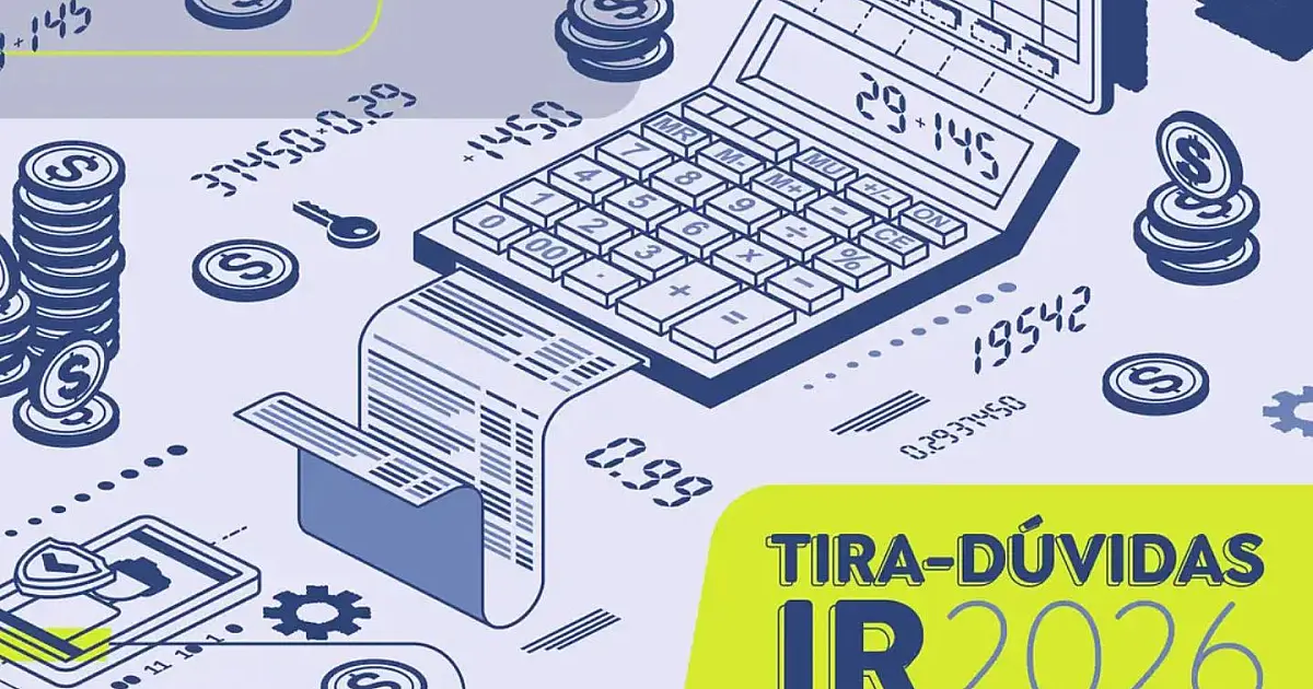 Arte informativa sobre restituição do Imposto de Renda divulgada pela Receita Federal