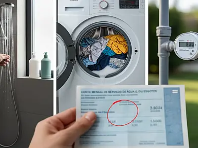Mudanças simples na rotina do banheiro e da lavanderia podem gerar uma economia significativa na fatura mensal de água.