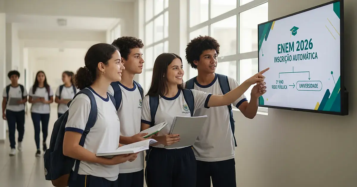 Enem 2026: Fim da burocracia garante inscrição automática para alunos da rede pública