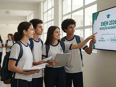 Estudantes da rede pública terão inscrição automática no Enem a partir da edição de 2026.