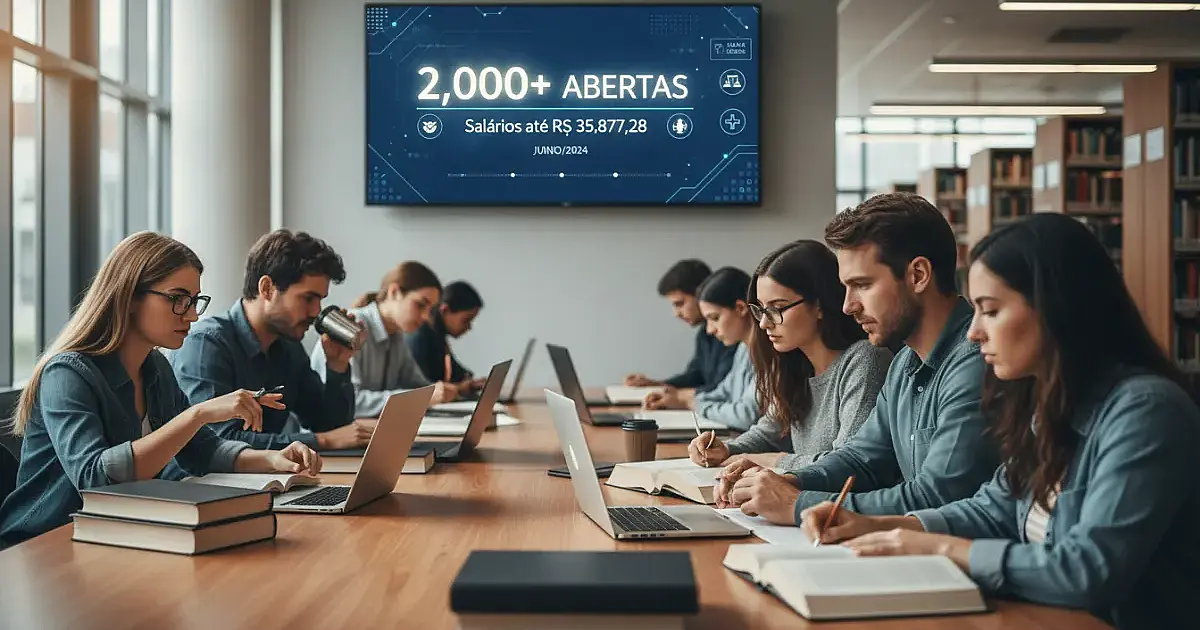 Concursos abertos somam mais de 2 mil vagas e salários que chegam a R$ 35 mil