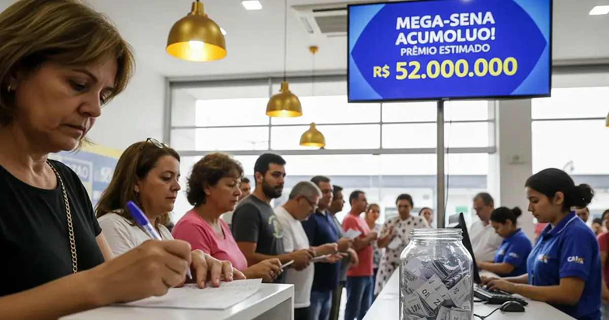 Mega-Sena acumula e prêmio de R$ 52 milhões desafia apostadores