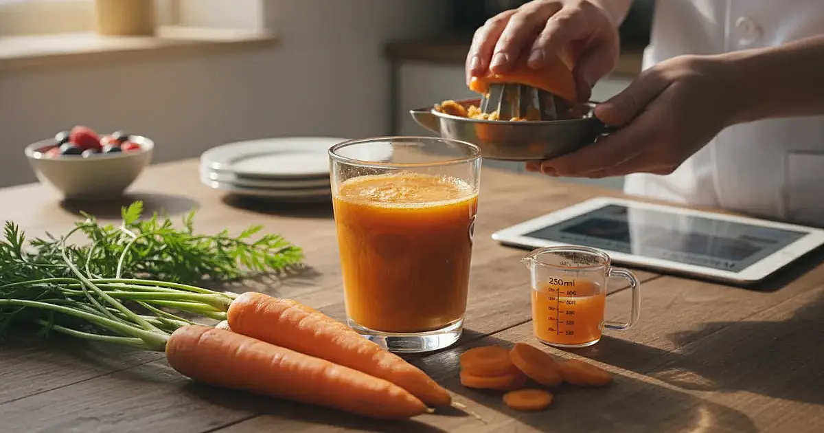 Muito além da cor: o que acontece com seu corpo ao beber suco de cenoura todos os dias