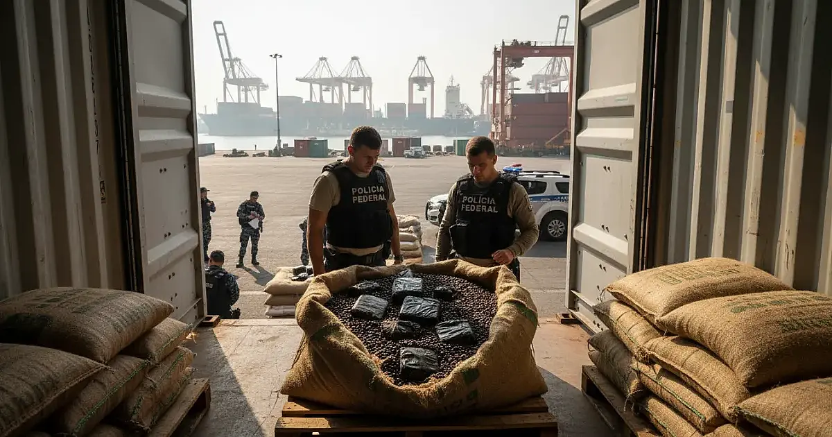 Tráfico internacional camuflado em café: PF derruba esquema sofisticado no Porto do Rio