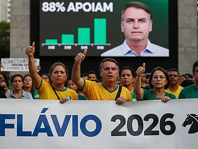 O senador Flávio Bolsonaro mantém apoio sólido de sua base eleitoral após o caso 'Dark Horse', aponta levantamento do Datafolha.