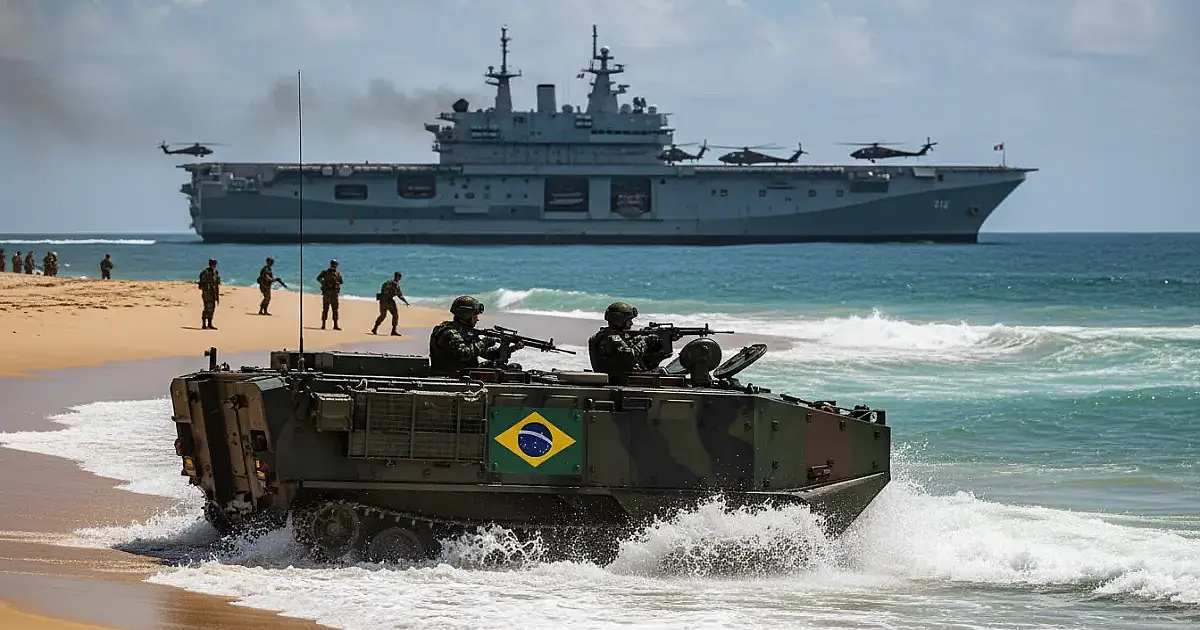 Brasil e França unem forças em megamanobra militar na costa fluminense