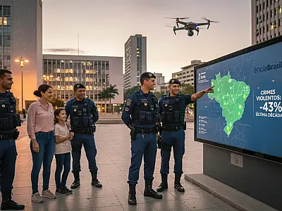 Dados do Ministério da Justiça apontam queda histórica em homicídios e latrocínios no primeiro trimestre de 2026.