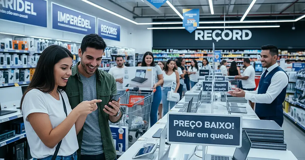 Comércio brasileiro atinge recorde histórico impulsionado pela queda do dólar
