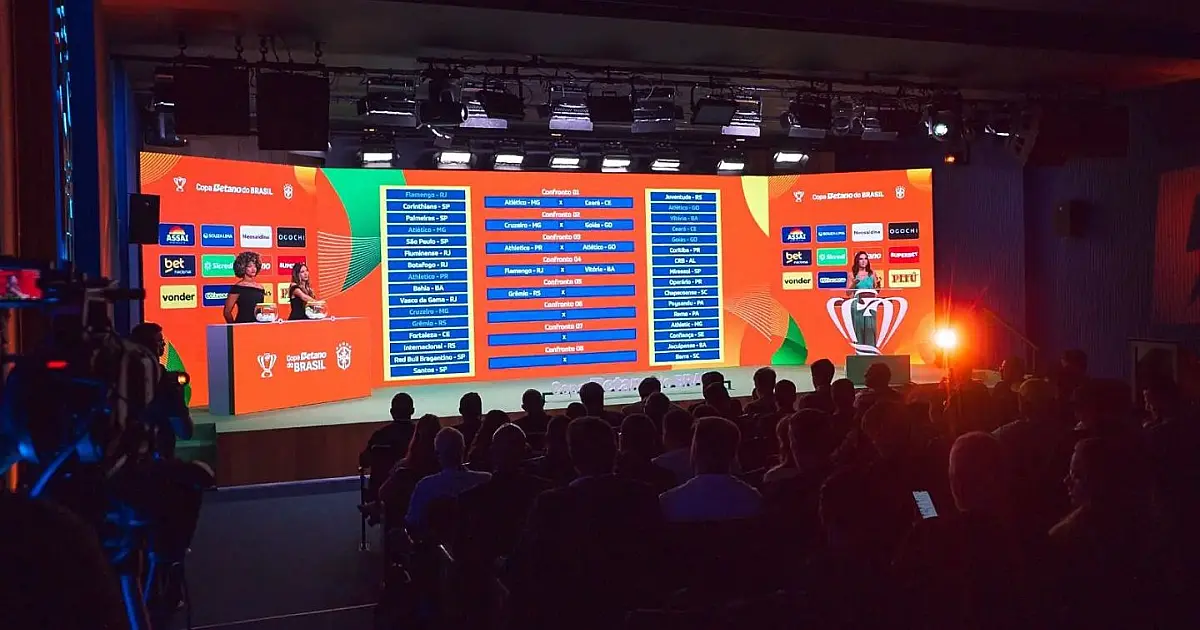 Sede da CBF durante sorteio da Copa do Brasil.